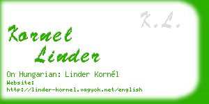 kornel linder business card